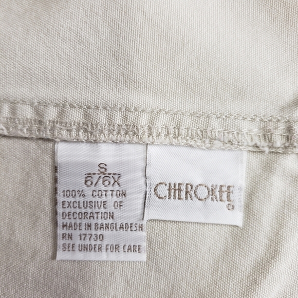 VINTAGE 90'S CHEROKEE OVERALL DRESS SIZE SMALL 6X - Picture 4 of 4